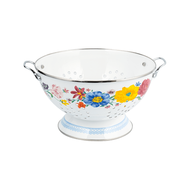 Vintage emalit hedelmäkori