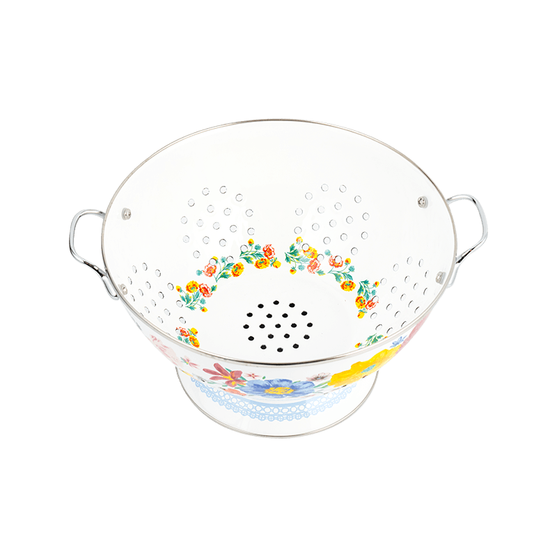 Vintage emalit hedelmäkori