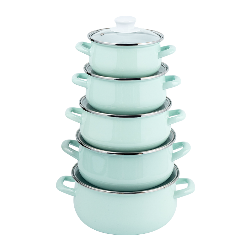 673d-5 Väripainettu emali Stockpot