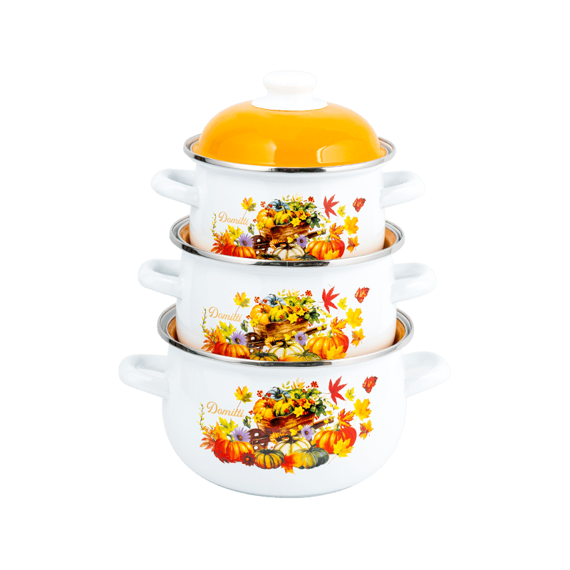 806D-5 Ruostumattomasta teräksestä valmistettu pyöreä reunan varastossa kiehuva emali-potti