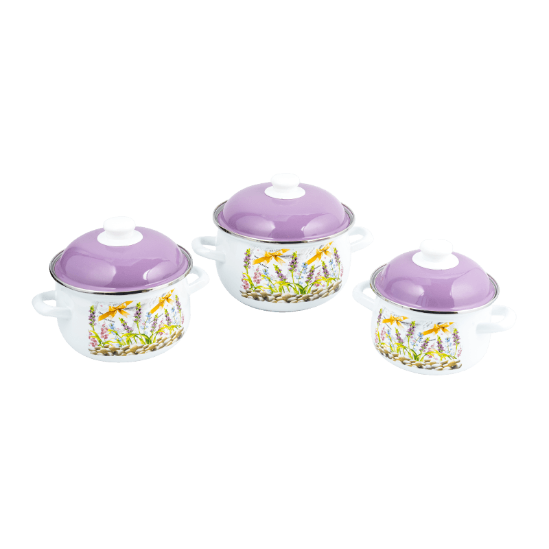 806D-5 Ruostumattomasta teräksestä valmistettu pyöreä reunan varastossa kiehuva emali-potti