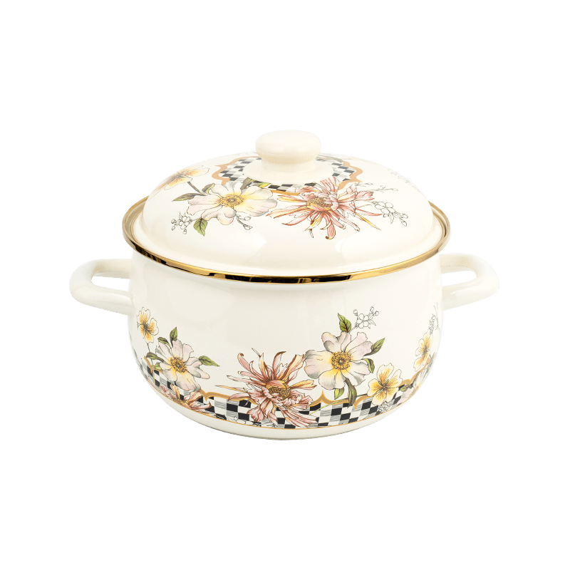 806D-5 Ruostumattomasta teräksestä valmistettu pyöreä reunan varastossa kiehuva emali-potti