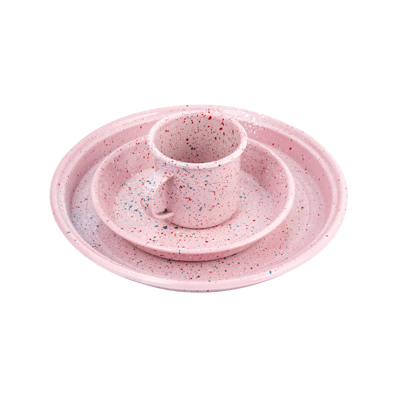 Eurooppalainen kukka -emali -teekannujoukko