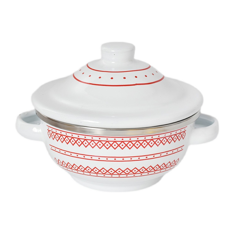 Jalkainen kansi kaksoiskahvan kulho